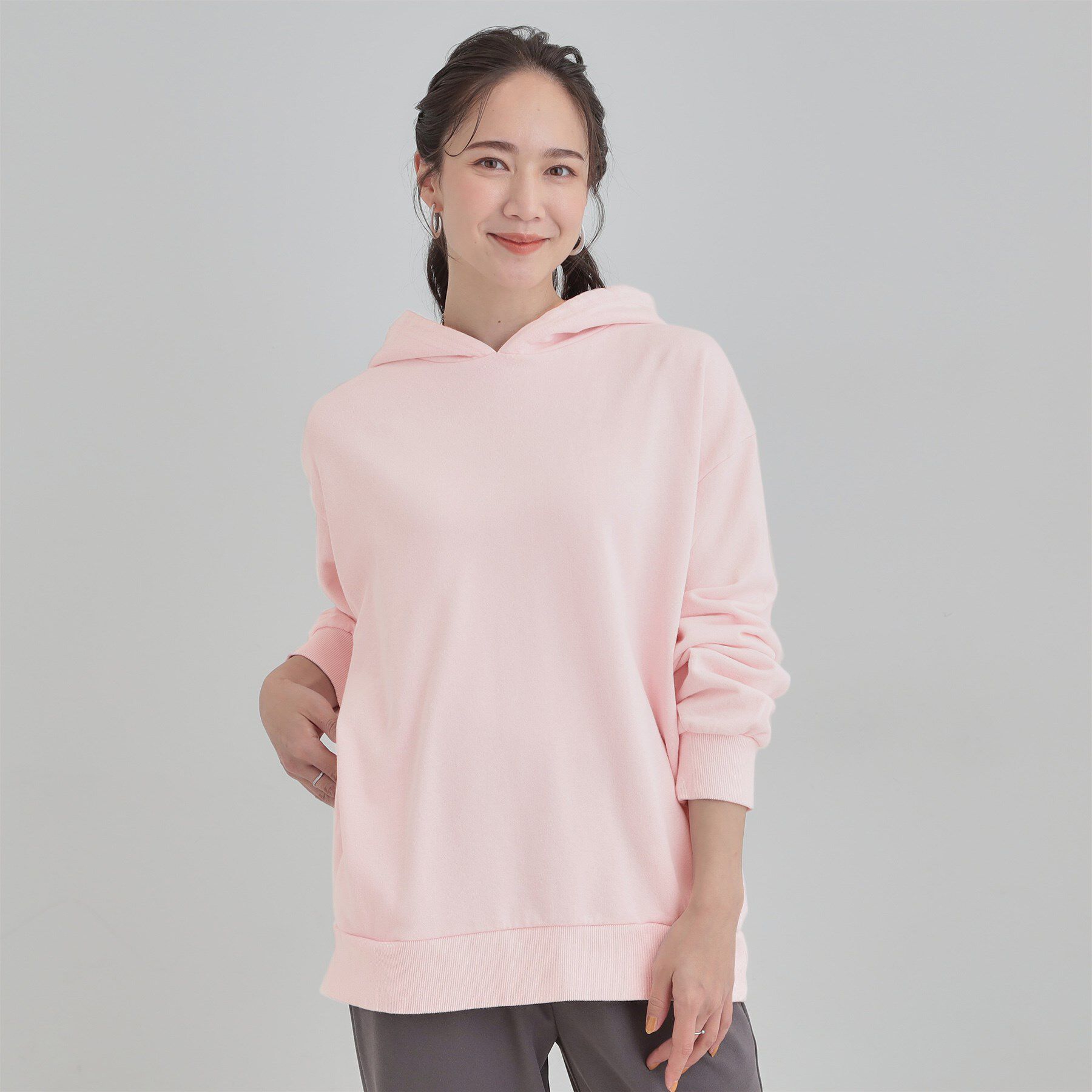 SHOO･LA･RUE「【洗濯機可】ポケット付きが嬉しい ケミカル加工フーディ―」|パーカー|