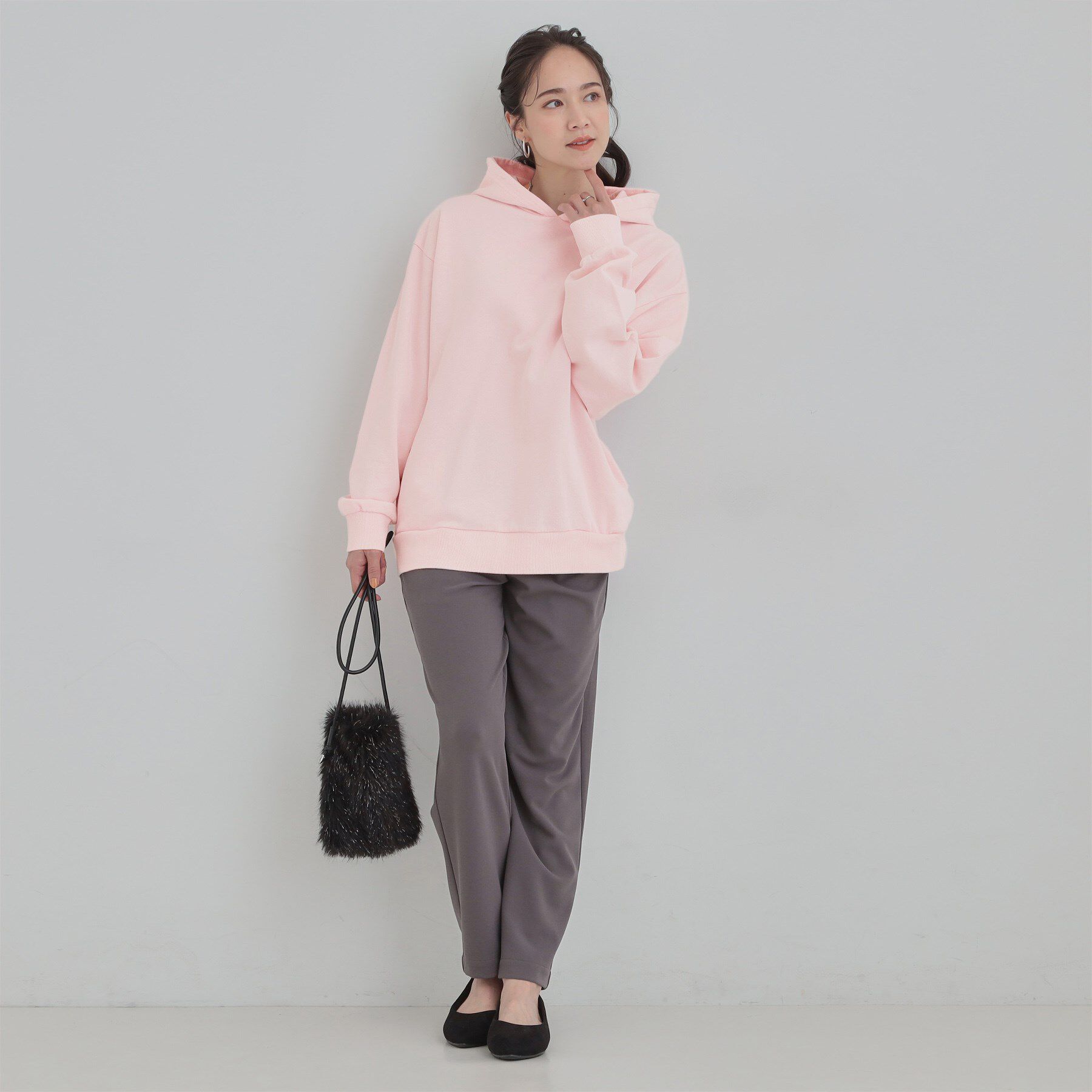 SHOO･LA･RUE「【洗濯機可】ポケット付きが嬉しい ケミカル加工フーディ―」|パーカー|