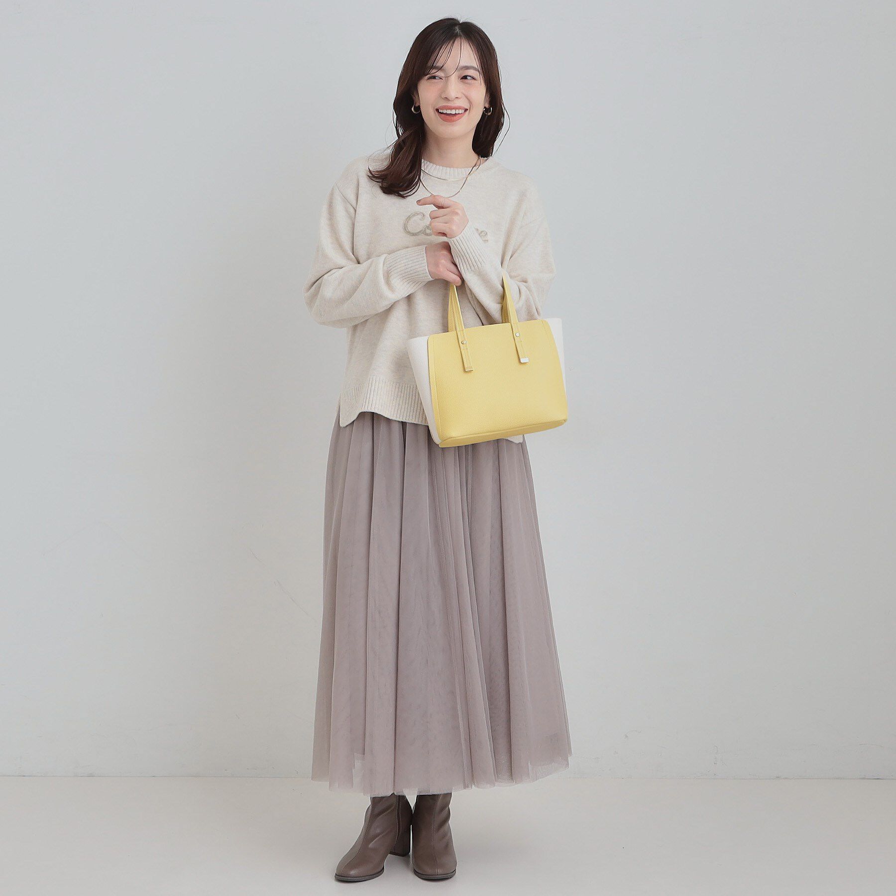 SHOO･LA･RUE「【軽量/2WAY】ハンドル金具 配色トートバッグ」|トートバッグ|