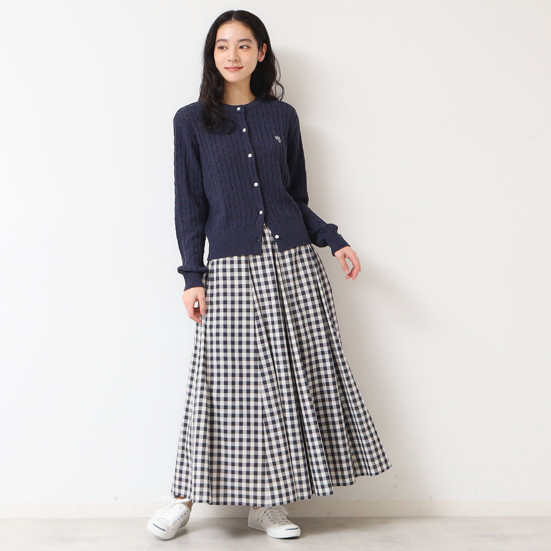 Dessin「【洗える】ブークレケーブルカーディガン」|カーディガン|