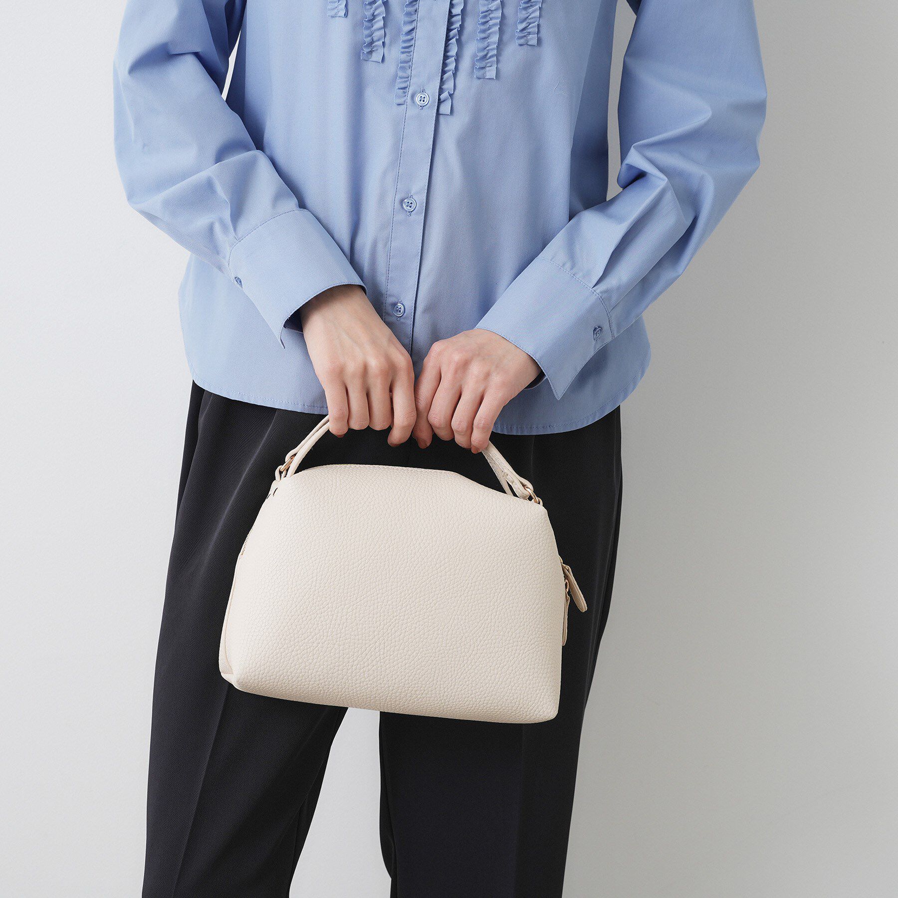 Dessin「【2WAY】ラウンドフォルムショルダーバッグ」|ショルダー・メッセンジャー|アイボリー(004)