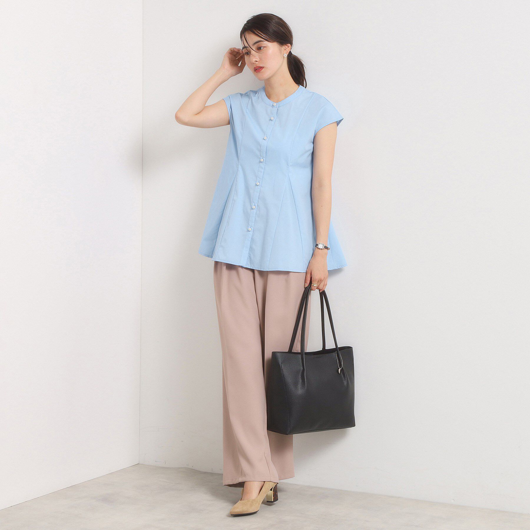 ITS&rsquo;DEMO「【手洗い可】ペプラムブラウス」|シャツ・ブラウス|