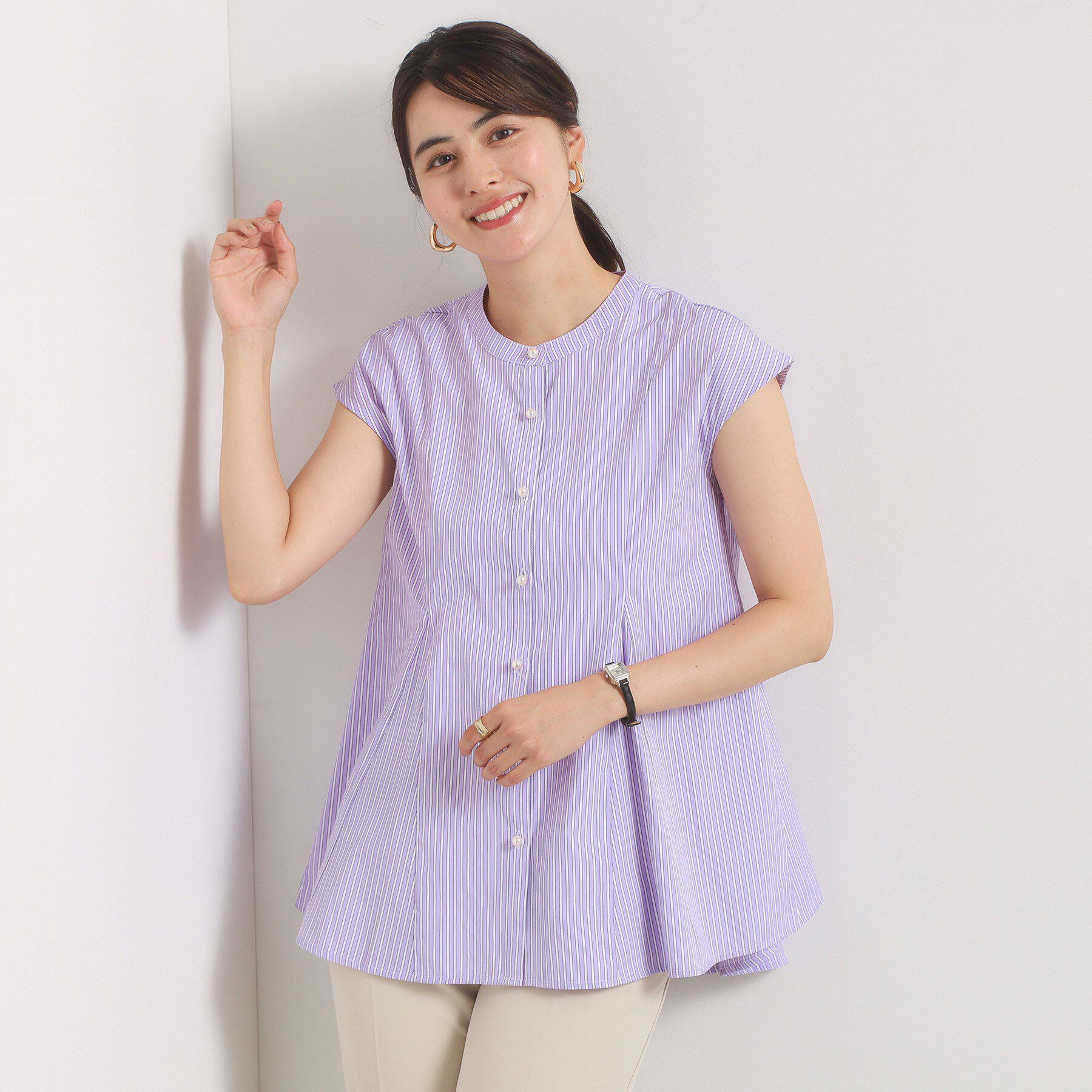 ITS&rsquo;DEMO「【手洗い可】ペプラムブラウス」|シャツ・ブラウス|