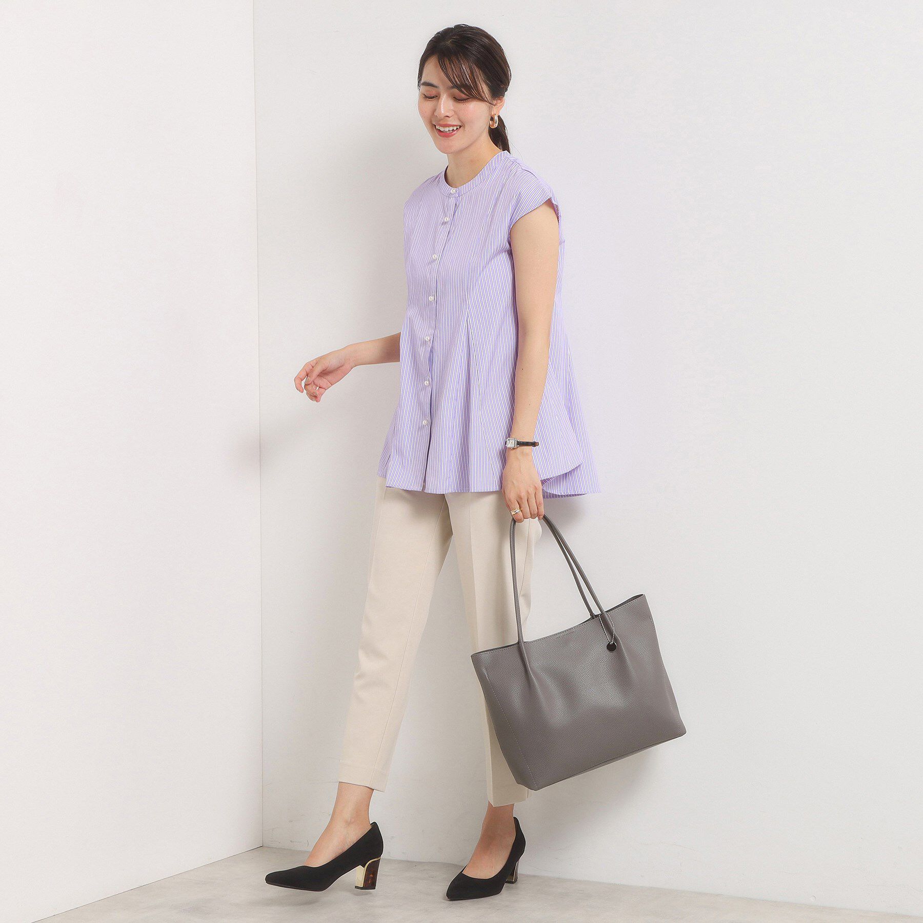 ITS&rsquo;DEMO「【手洗い可】ペプラムブラウス」|シャツ・ブラウス|