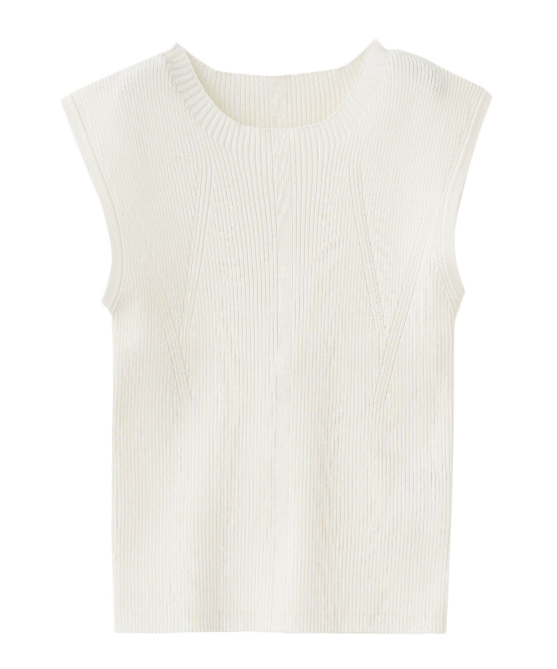 COCO DEAL「コンパクトリブノースリニットトップス」|ニット・セーター|アイボリー
