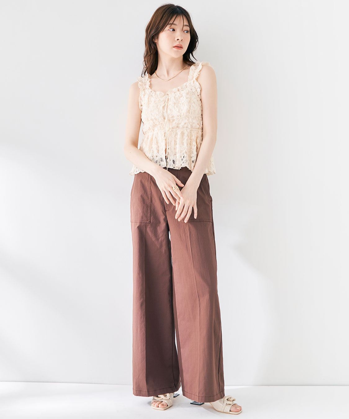 COCO DEAL「フリルキャミペプラムブラウス」|シャツ・ブラウス|