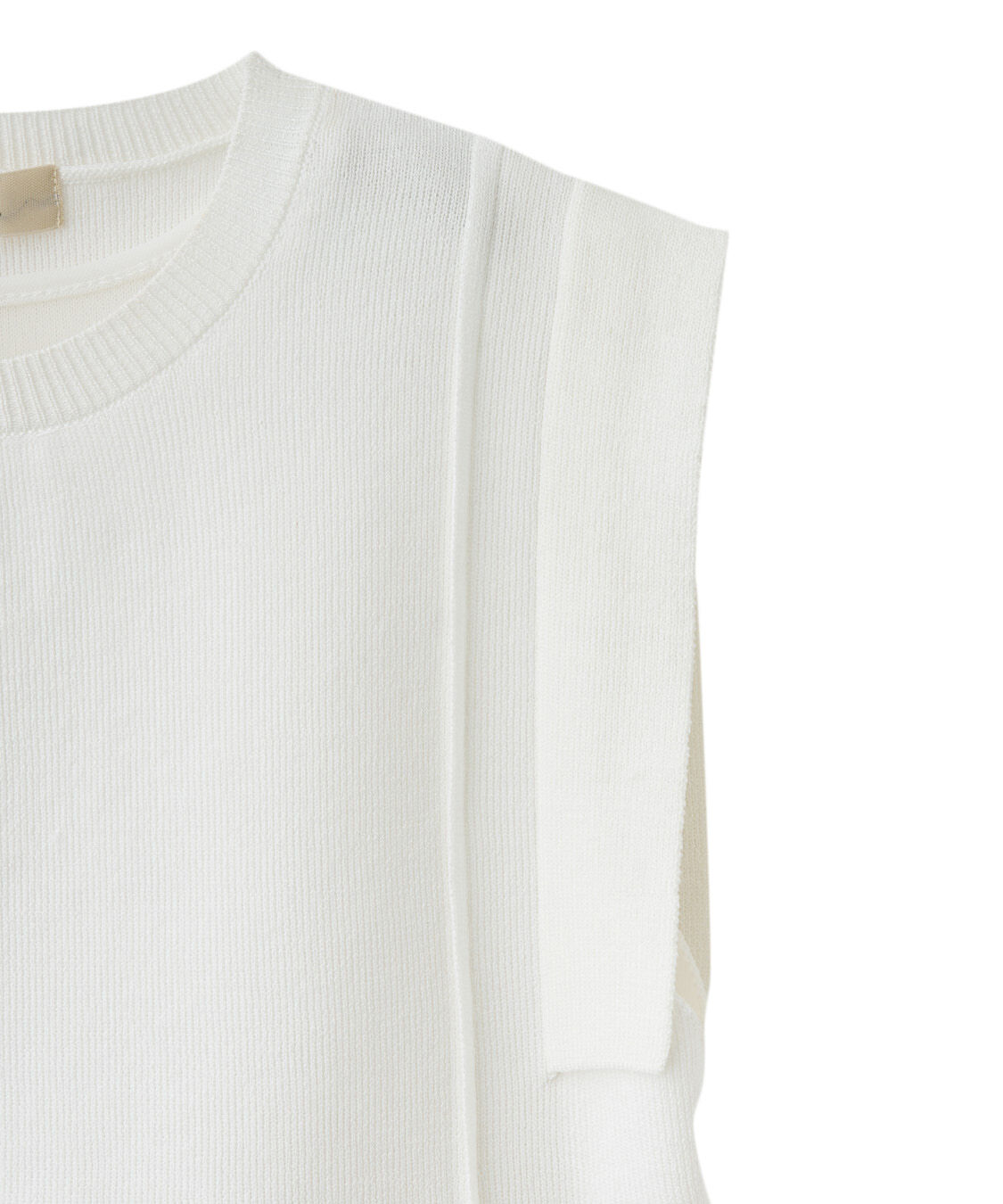 COCO DEAL「オーガンジーペプラムドッキングニット」|ニット・セーター|