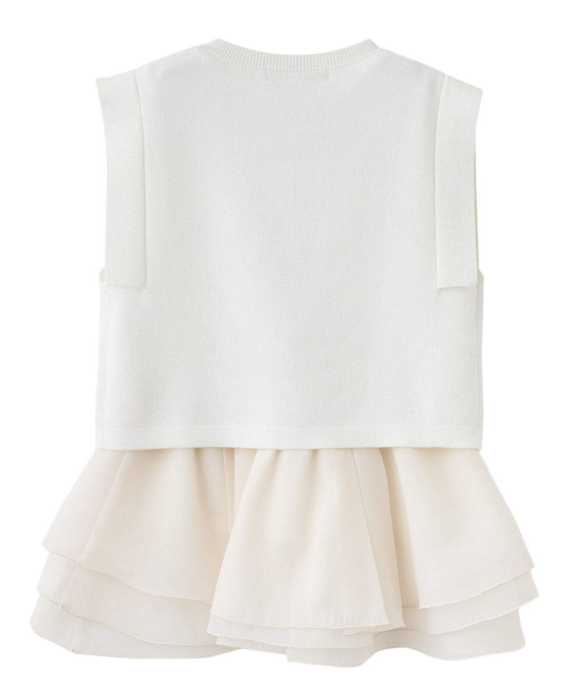 COCO DEAL「オーガンジーペプラムドッキングニット」|ニット・セーター|