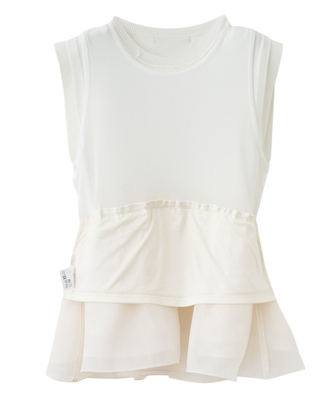 COCO DEAL「オーガンジーペプラムドッキングニット」|ニット・セーター|