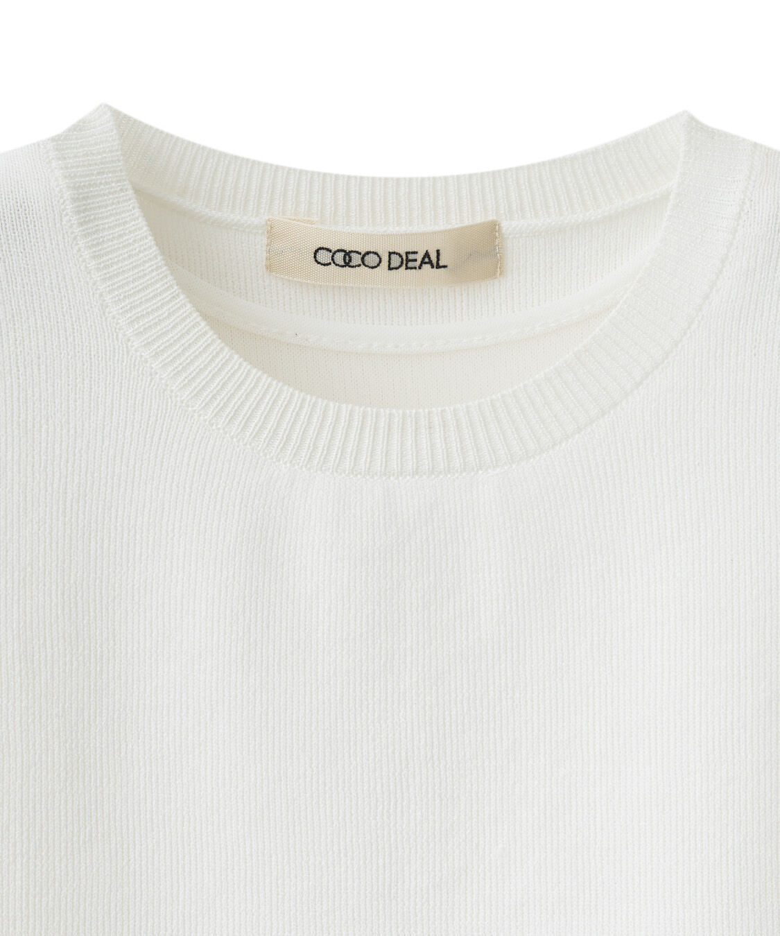 COCO DEAL「オーガンジーペプラムドッキングニット」|ニット・セーター|