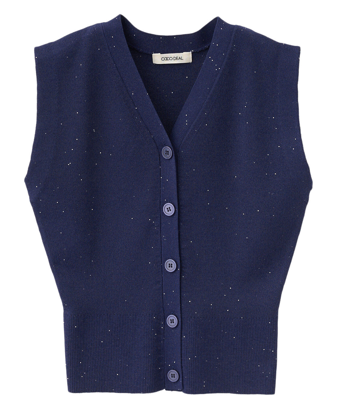COCO DEAL「スパンコールニットベスト」|ニット・セーター|