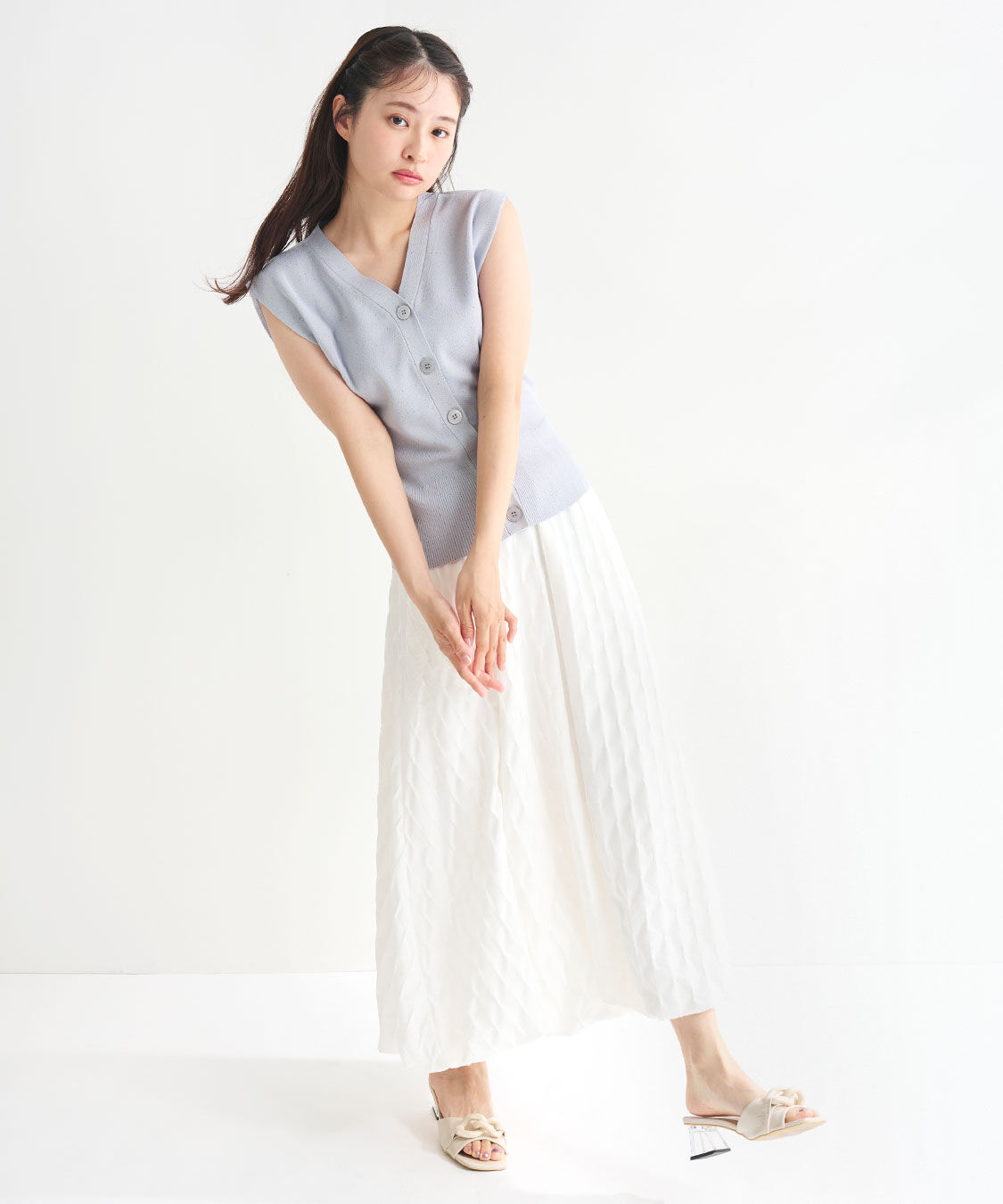 COCO DEAL「スパンコールニットベスト」|ニット・セーター|