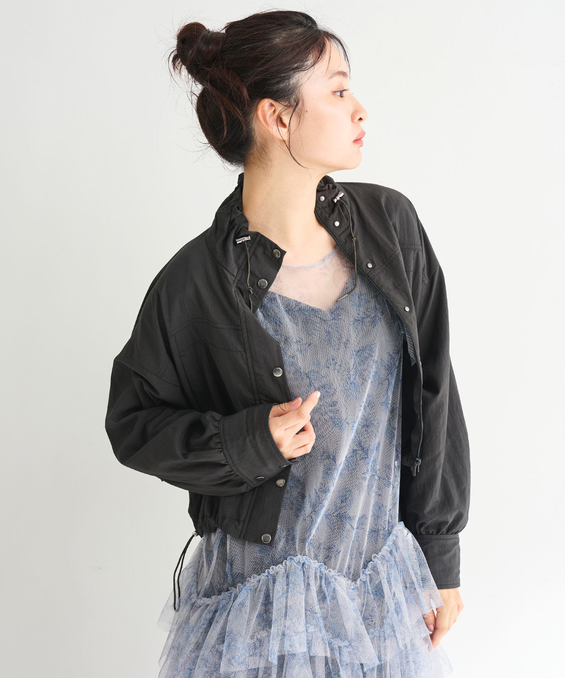 COCO DEAL「ラインフラワーチュールフリルワンピース」|ワンピース|