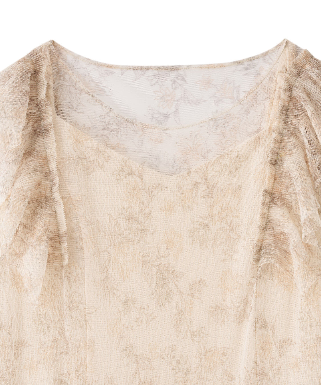 COCO DEAL「ラインフラワーチュールフリルワンピース」|ワンピース|