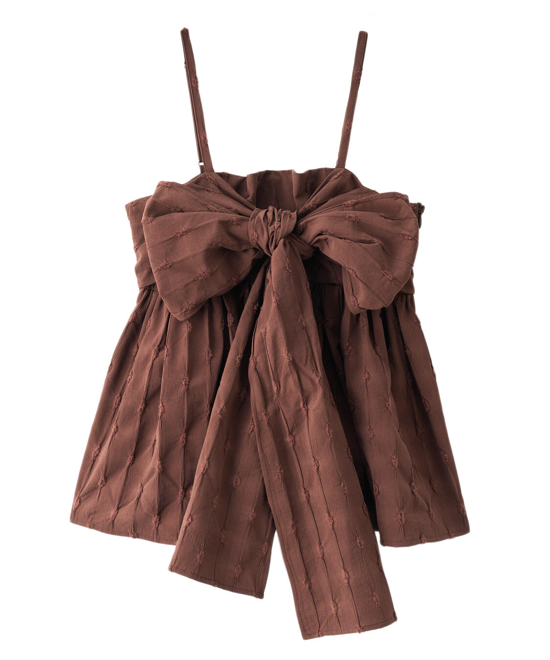 COCO DEAL「リボンペプラムジャカードキャミブラウス」|シャツ・ブラウス|