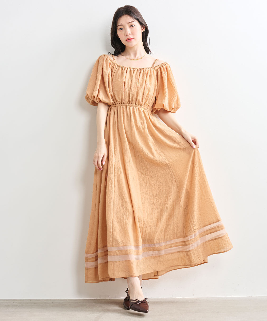 COCO DEAL「バルーンスリーブオフショルワンピース」|ワンピース|