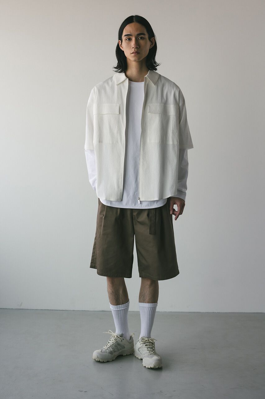 STYLEMIXER「シアサッカージップシャツ」|シャツ・ブラウス|