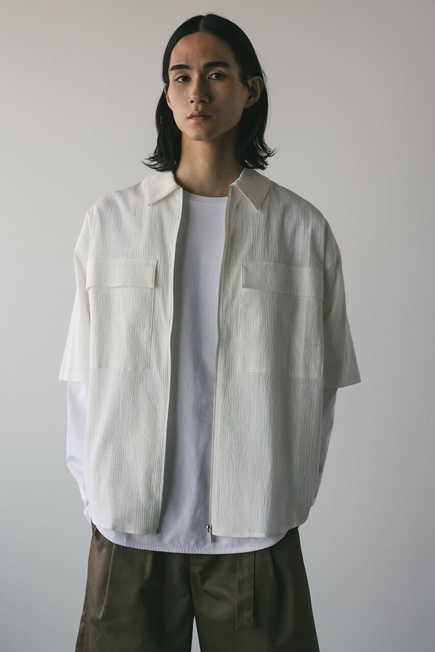 STYLEMIXER「シアサッカージップシャツ」|シャツ・ブラウス|