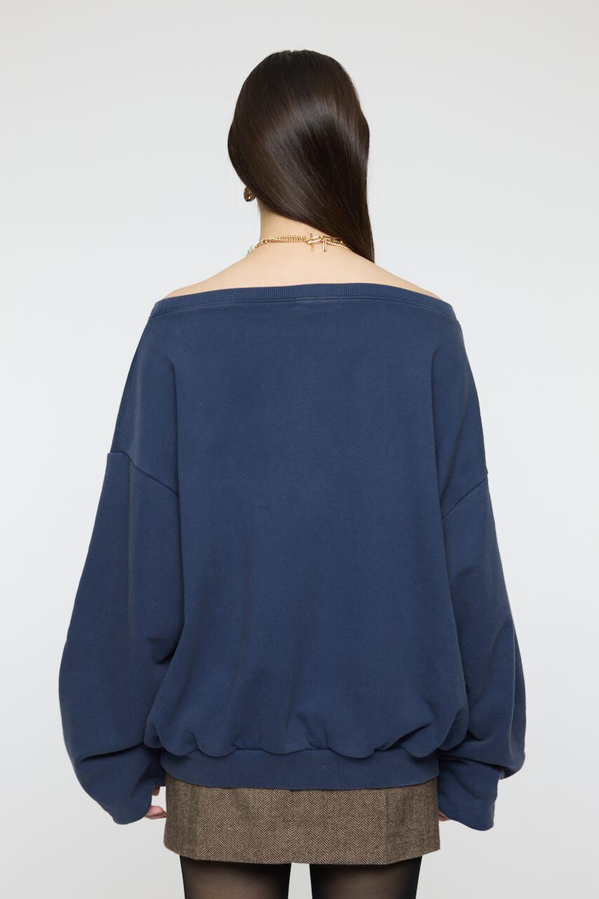 MOUSSY「WASHED OFF SHOULDER スウェット」|パーカー|