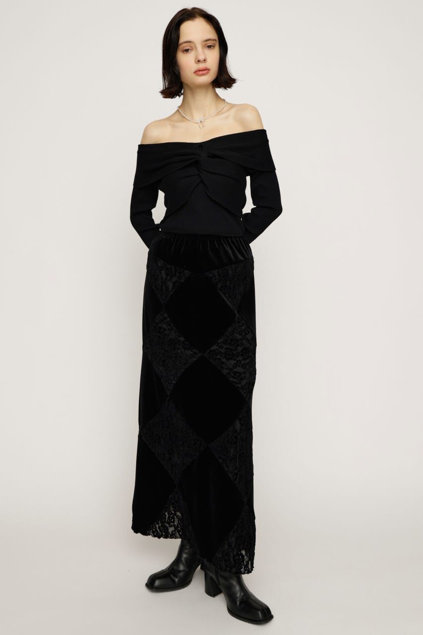 SLY「VELOUR ロングスカート」|スカート|