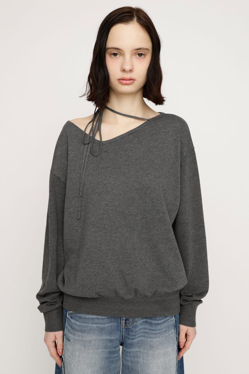 SLY「ASYMMETRY NECK LOOSE トップス」|ニット・セーター|
