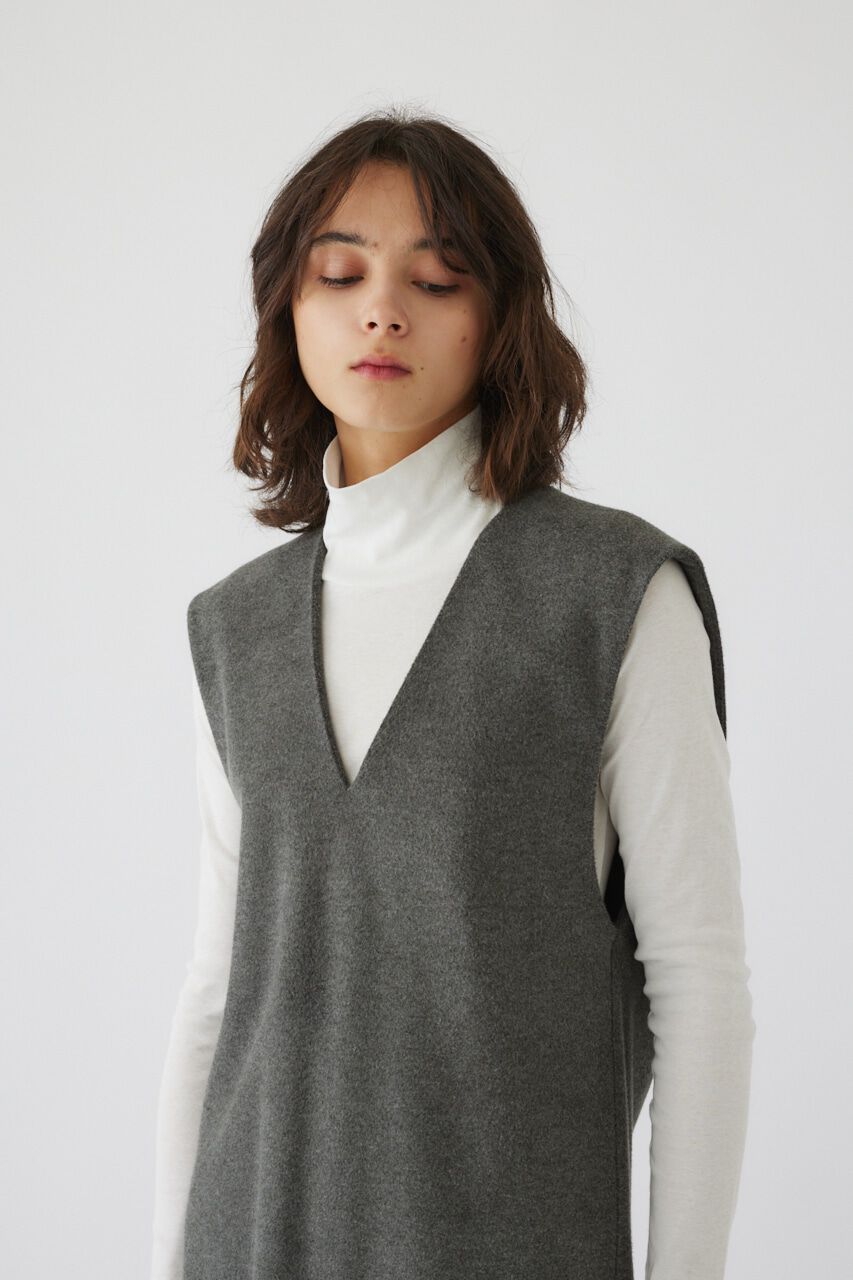 RIM.ARK 「Soft felt long vest」|チュニック|