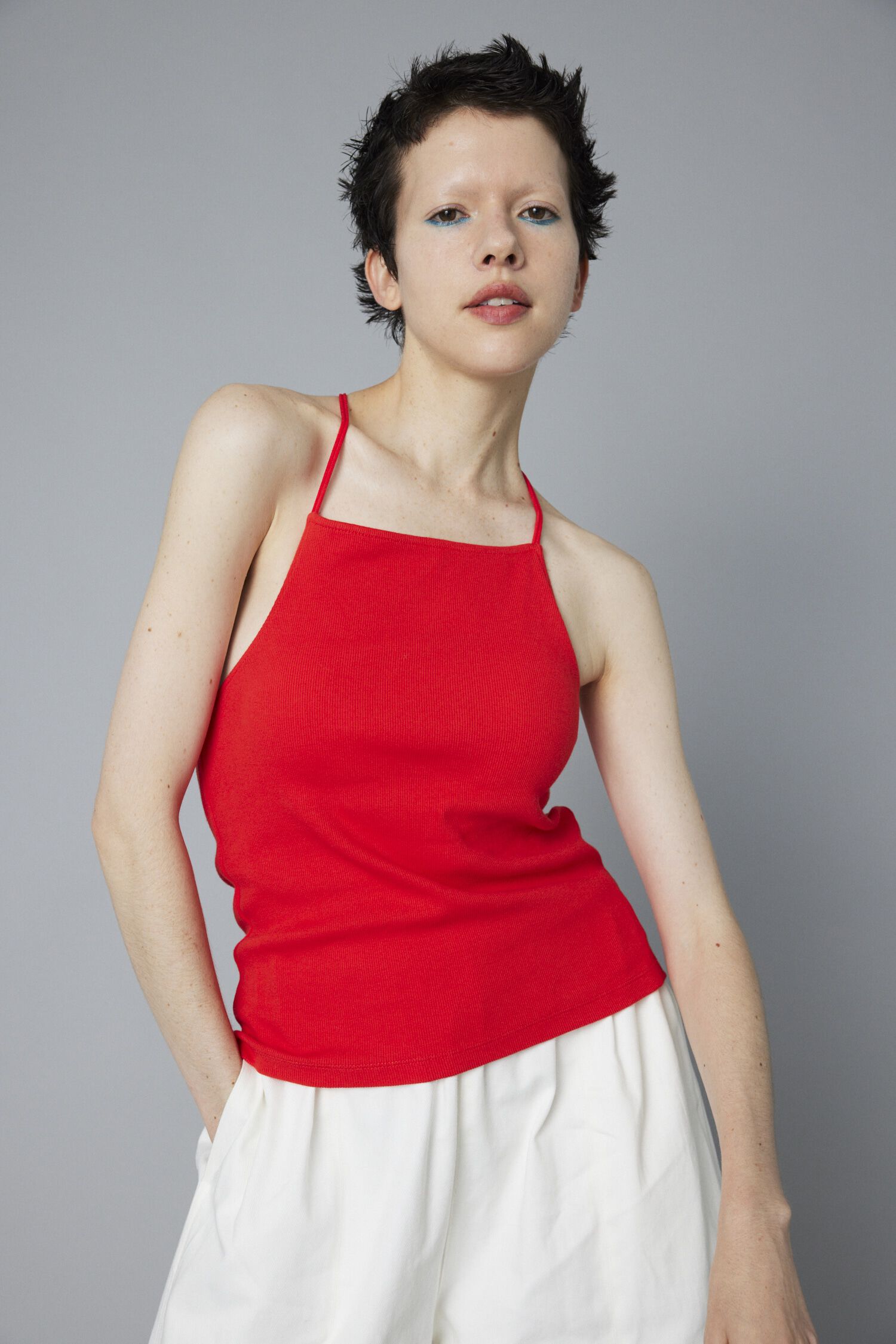 HeRIN.CYE「Square camisole」|キャミソール|RED