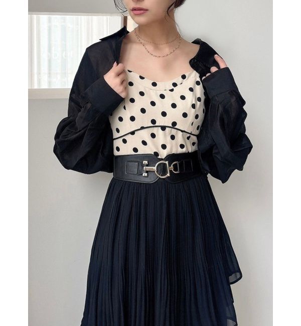 RESEXXY「シアーショートシャツ」|シャツ・ブラウス|ブラック