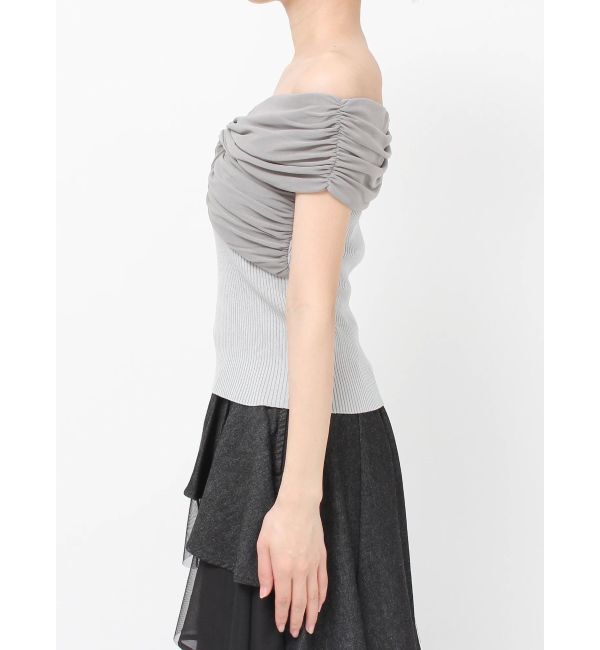 RESEXXY「ツイストオフショルニットトップス」|ニット・セーター|