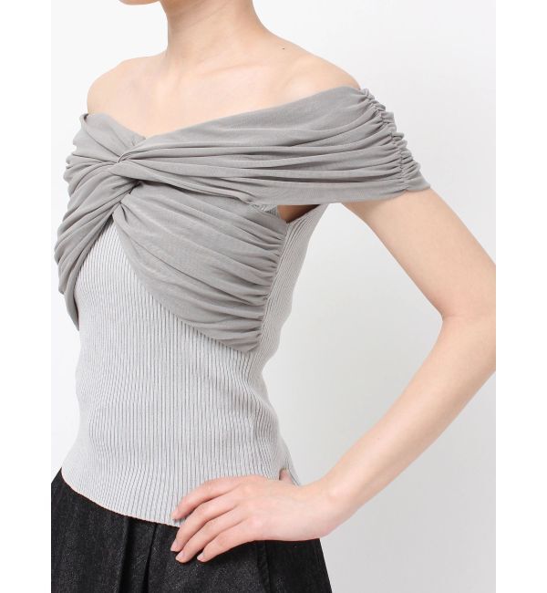 RESEXXY「ツイストオフショルニットトップス」|ニット・セーター|