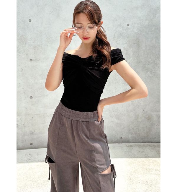 RESEXXY「ツイストオフショルニットトップス」|ニット・セーター|