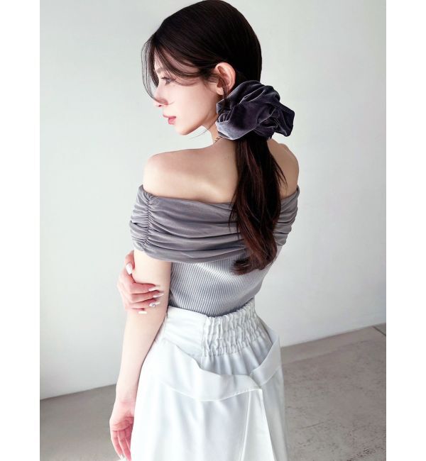 RESEXXY「ツイストオフショルニットトップス」|ニット・セーター|