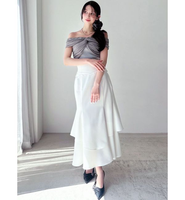 RESEXXY「ツイストオフショルニットトップス」|ニット・セーター|