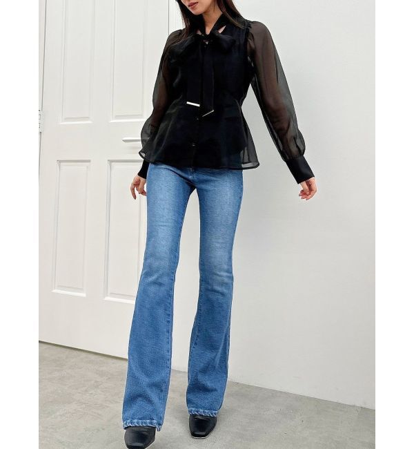 dazzlin「デニムフレアパンツ」|デニム|