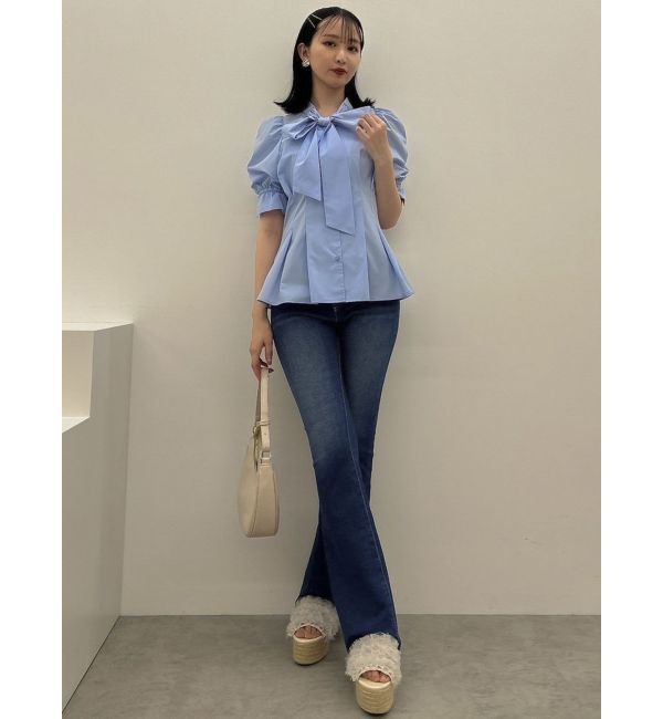 dazzlin「デニムフレアパンツ」|デニム|