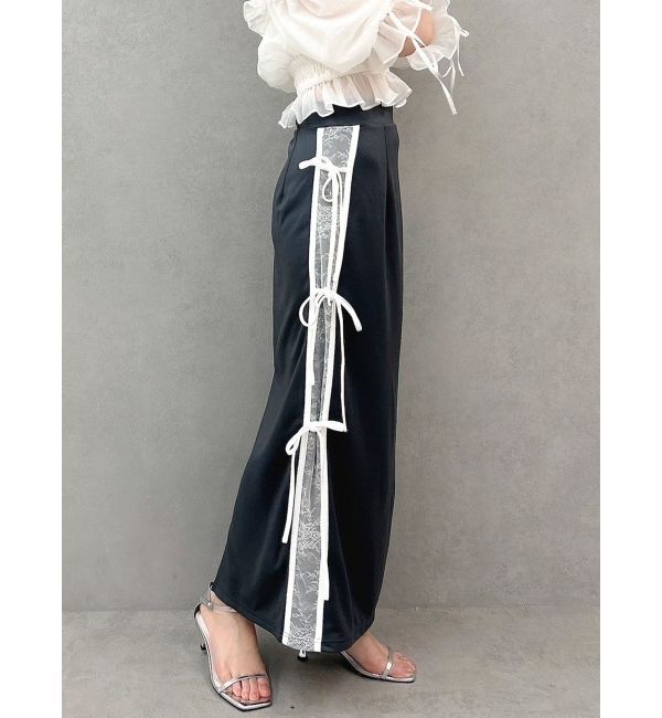 dazzlin「サイドレースリボントラックスカート」|スカート|