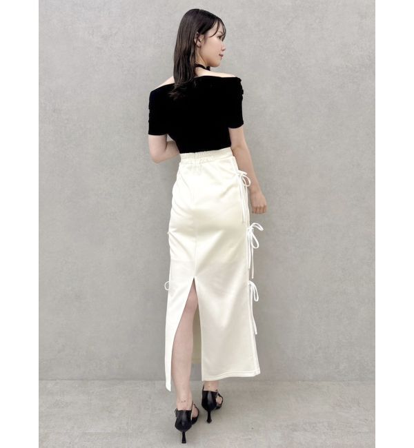 dazzlin「サイドレースリボントラックスカート」|スカート|