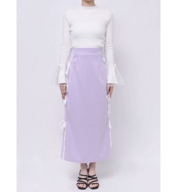 dazzlin「サイドレースリボントラックスカート」|スカート|