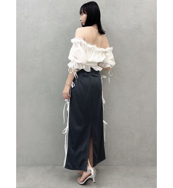 dazzlin「サイドレースリボントラックスカート」|スカート|