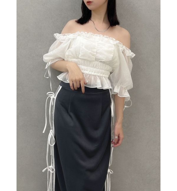 dazzlin「サイドレースリボントラックスカート」|スカート|