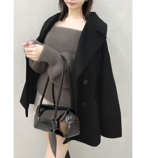 dazzlin「コクーンフォルムミドルコート」|その他|ブラック