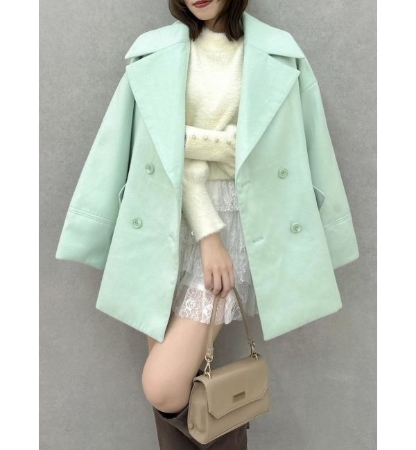 dazzlin「コクーンフォルムミドルコート」|その他|グリーン