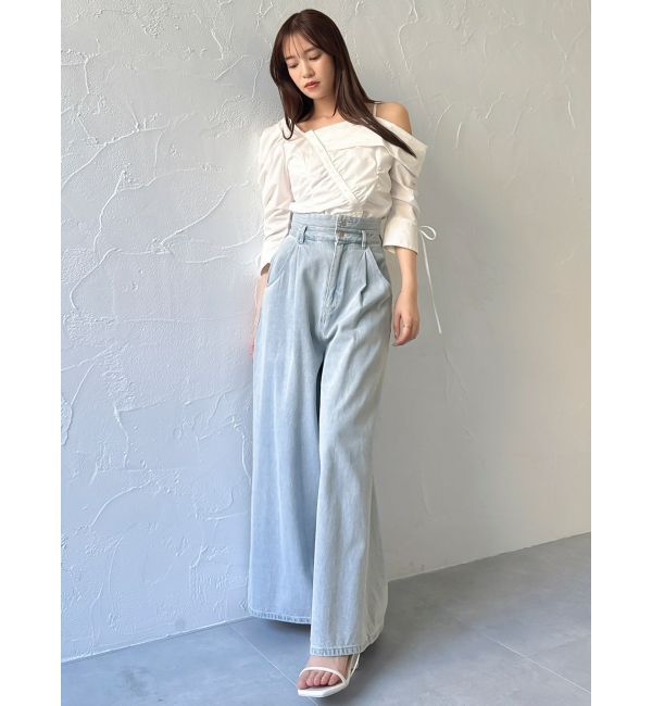 dazzlin「アシメギャザーブラウス」|シャツ・ブラウス|