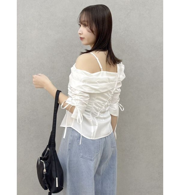 dazzlin「アシメギャザーブラウス」|シャツ・ブラウス|