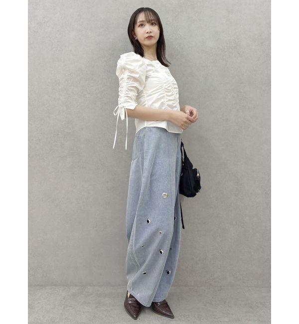 dazzlin「アシメギャザーブラウス」|シャツ・ブラウス|