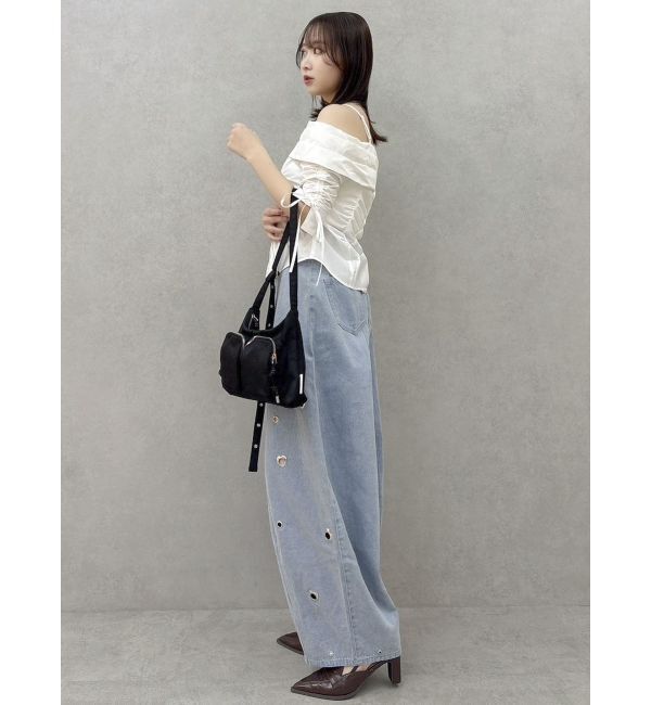 dazzlin「アシメギャザーブラウス」|シャツ・ブラウス|