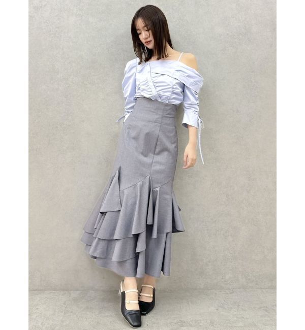 dazzlin「アシメギャザーブラウス」|シャツ・ブラウス|