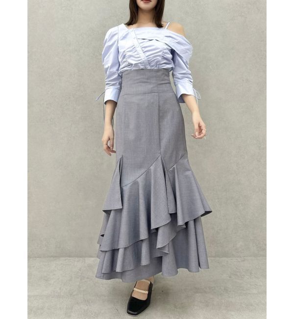 dazzlin「アシメギャザーブラウス」|シャツ・ブラウス|