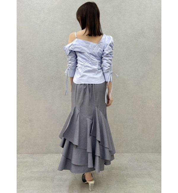 dazzlin「アシメギャザーブラウス」|シャツ・ブラウス|