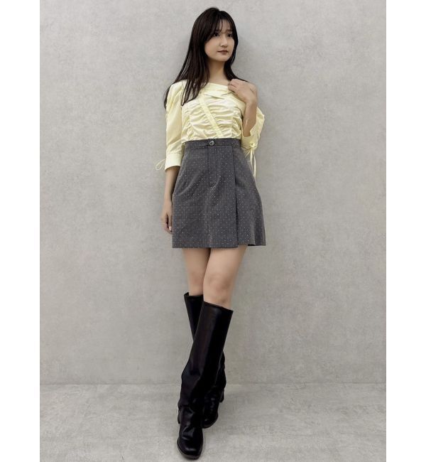 dazzlin「アシメギャザーブラウス」|シャツ・ブラウス|